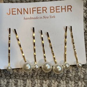NWOT Jennifer Behr pearl gold Bobby pins